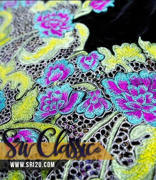 Koleksi Baju Kurung Moden Bersulam Corak Bunga Jasmine