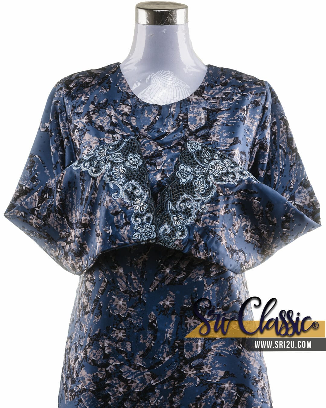 Sulaman-Kerawang-Baju-Kurung-Malaysia-Dengan-Motif-Bunga-Pecah-Lima-dan-Kerawang-Pagar Sulaman Kerawang Motif Bunga Pecah Lima dengan Kerawang Pagar Pada Baju Kurung Malaysia